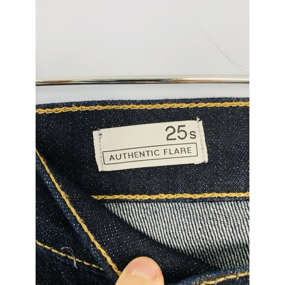 NWT Gap 1969 Womens 25S Authentic Flare Jeans Dark Wash Mid Rise Stretch - Picture 3 of 10